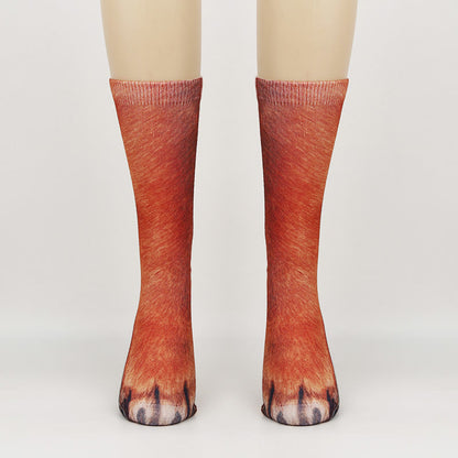 Plus Size 3D Animal Paws Quarter Socks(3 Pairs) - Dog - EU38-44(US5-10) - image 4
