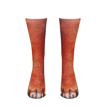 Plus Size 3D Animal Paws Quarter Socks(3 Pairs) - image 5