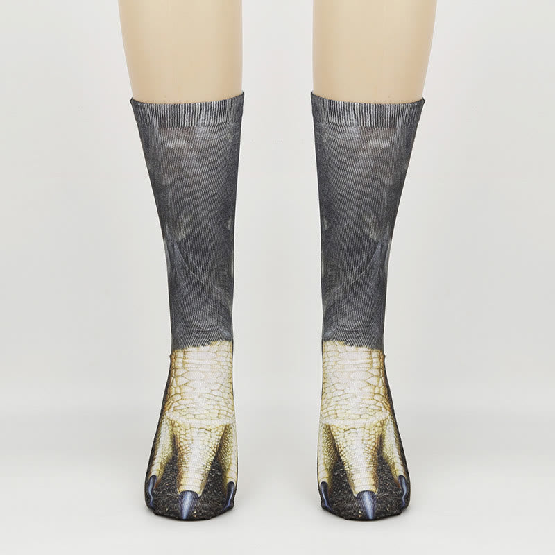 Horse Eagle Tiger Paws Quarter Socks(3 Pairs) - Eagle - EU38-44(US5-10) - image 7