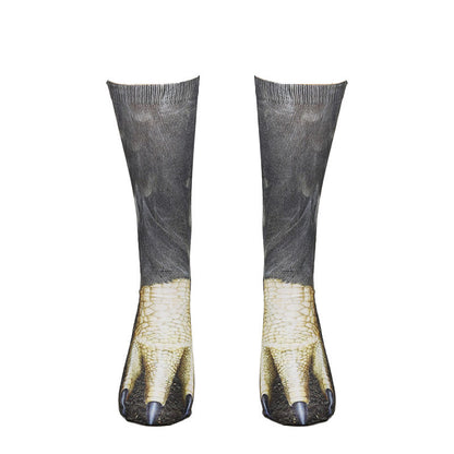 Horse Eagle Tiger Paws Quarter Socks(3 Pairs) - image 9