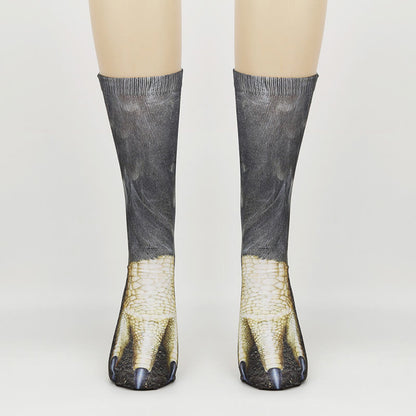 Plus Size Horse Eagle Tiger Paws Quarter Socks(3 Pairs) - Eagle - EU38-44(US5-10) - image 8