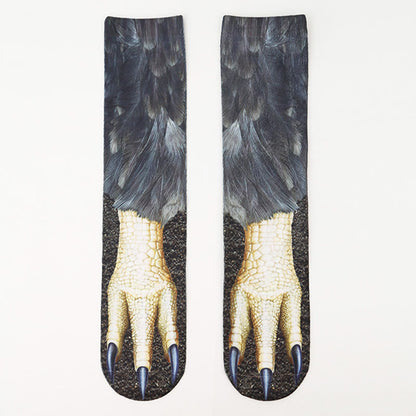 Horse Eagle Tiger Paws Quarter Socks(3 Pairs) - image 4