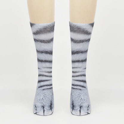 Plus Size Cat Paws Quarter Socks(3 Pairs) - image 2