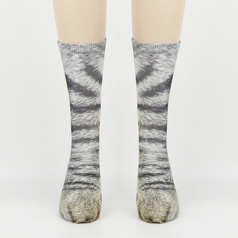 Plus Size Cat Paws Quarter Socks(3 Pairs) - image 3