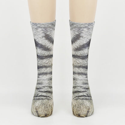 Plus Size Cat Paws Quarter Socks(3 Pairs) - image 3
