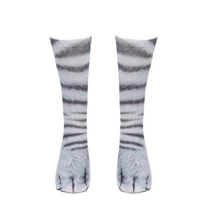 Plus Size Cat Paws Quarter Socks(3 Pairs) - White - EU38-44(US5-10) - image 7