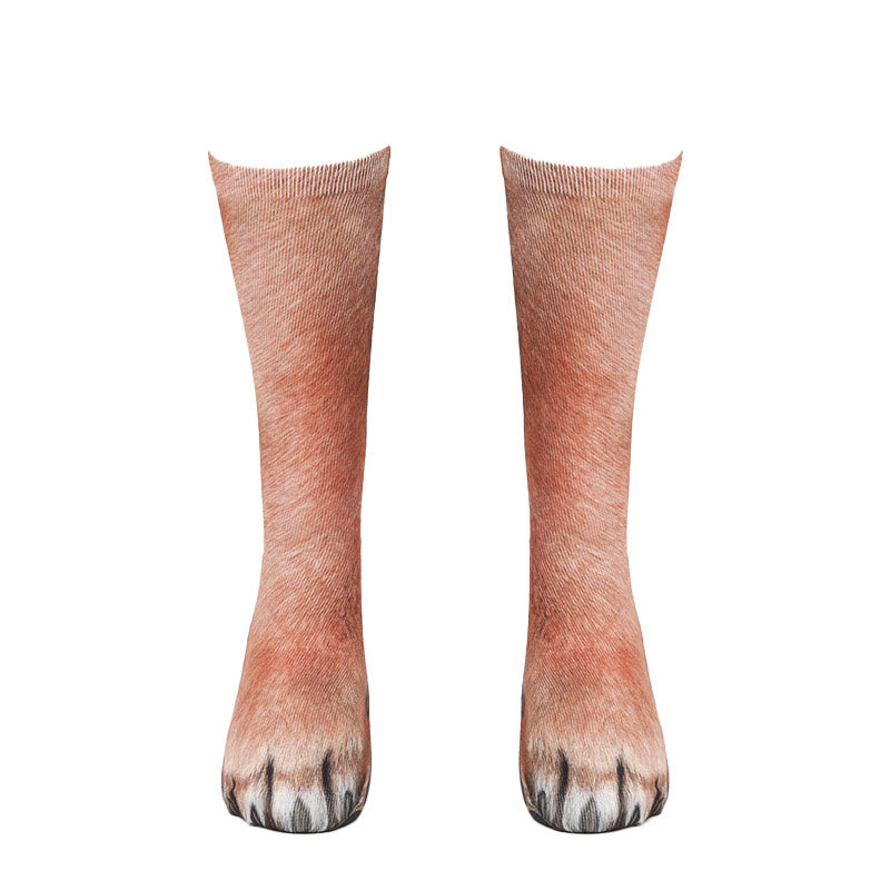 Plus Size Polar Bear Fox Leopard Paws Quarter Socks(3 Pairs) - image 6
