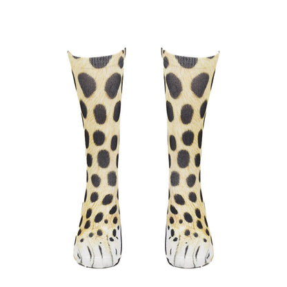 Polar Bear Fox Leopard Paws Quarter Socks(3 Pairs) - image 6