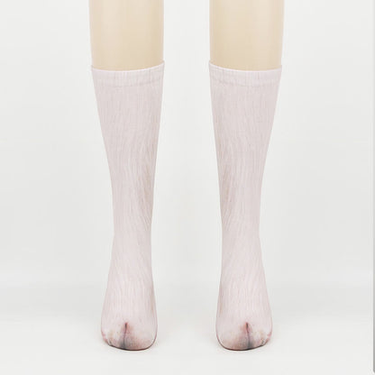 Plus Size Pig Donkey Horse Quarter Socks(3 Pairs) - Pig - EU38-44(US5-10) - image 3