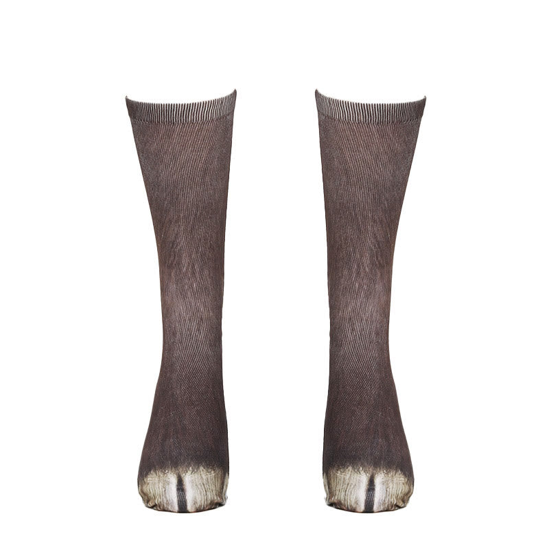 Plus Size Pig Donkey Horse Quarter Socks(3 Pairs) - image 6