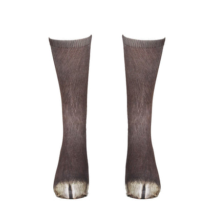Plus Size Pig Donkey Horse Quarter Socks(3 Pairs) - image 6