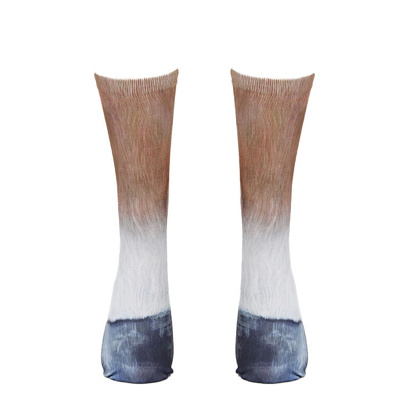 Plus Size Pig Donkey Horse Quarter Socks(3 Pairs) - image 7