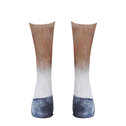 Plus Size Pig Donkey Horse Quarter Socks(3 Pairs) - image 7
