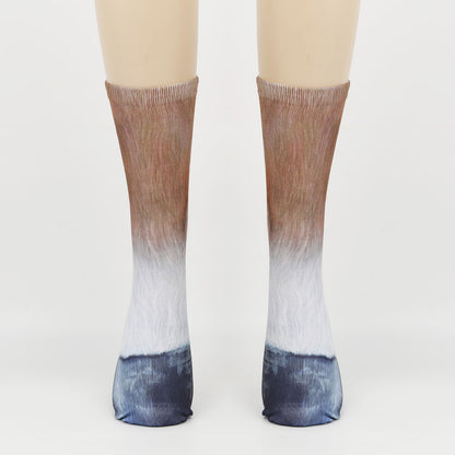 Plus Size Pig Donkey Horse Quarter Socks(3 Pairs) - Horse - EU38-44(US5-10) - image 4