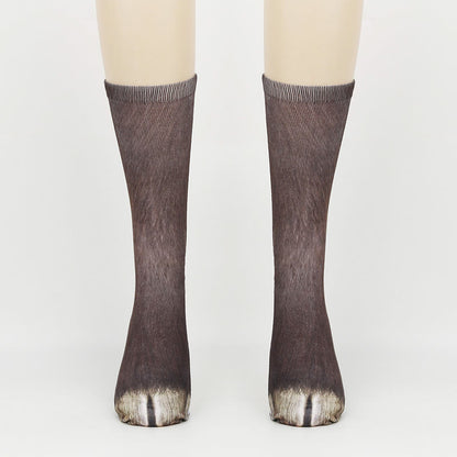 Plus Size Pig Donkey Horse Quarter Socks(3 Pairs) - Donkey - EU38-44(US5-10) - image 2