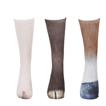 Pig Donkey Horse Quarter Socks(3 Pairs) - Multicolor - EU38-44(US5-10) - image 0