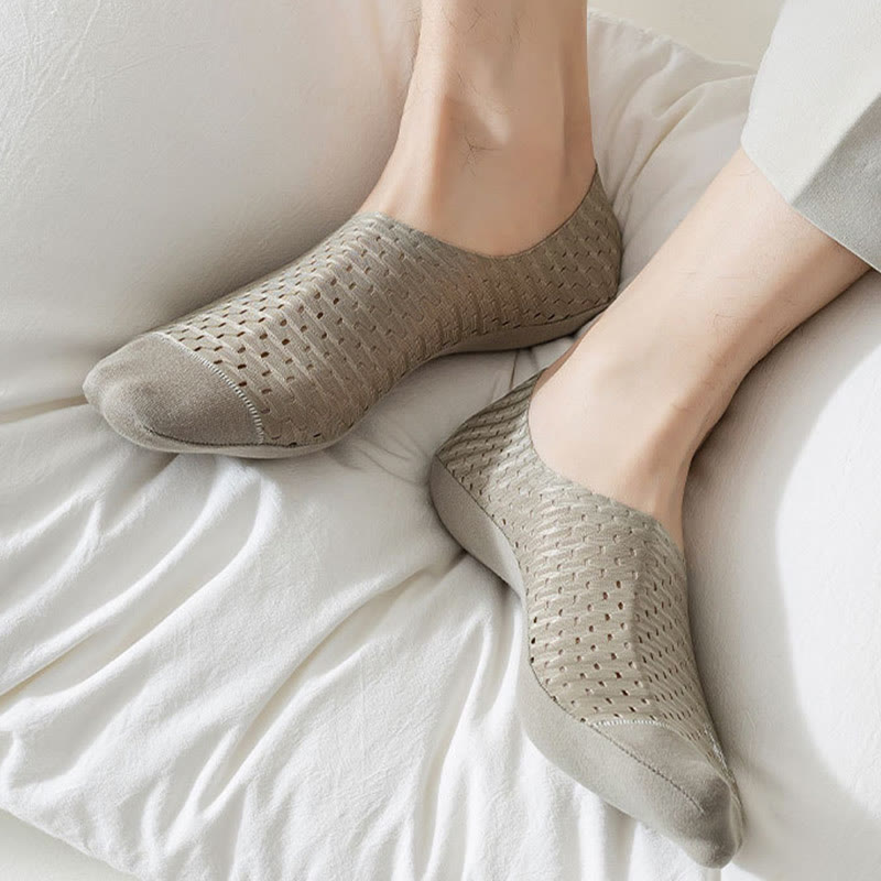 Solid Color Mesh No Show Socks(6 Pairs) - image 4