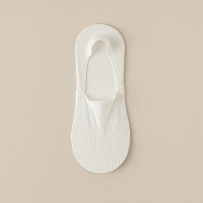 Waffle No Show Socks(7 Pairs) - White - EU39-44(US6-10) - image 12