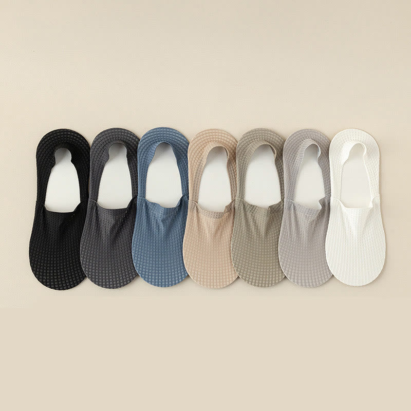 Waffle No Show Socks(7 Pairs) - image 7