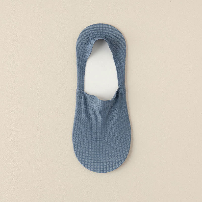 Waffle No Show Socks(7 Pairs) - Blue - EU39-44(US6-10) - image 9