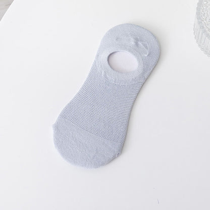 Soft Solid Color No Show Socks(7 Pairs) - Light Blue - EU37-40(US4-7) - image 9