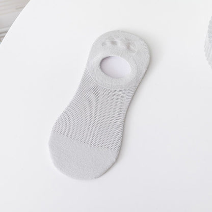 Soft Solid Color No Show Socks(7 Pairs) - Grey - EU37-40(US4-7) - image 11