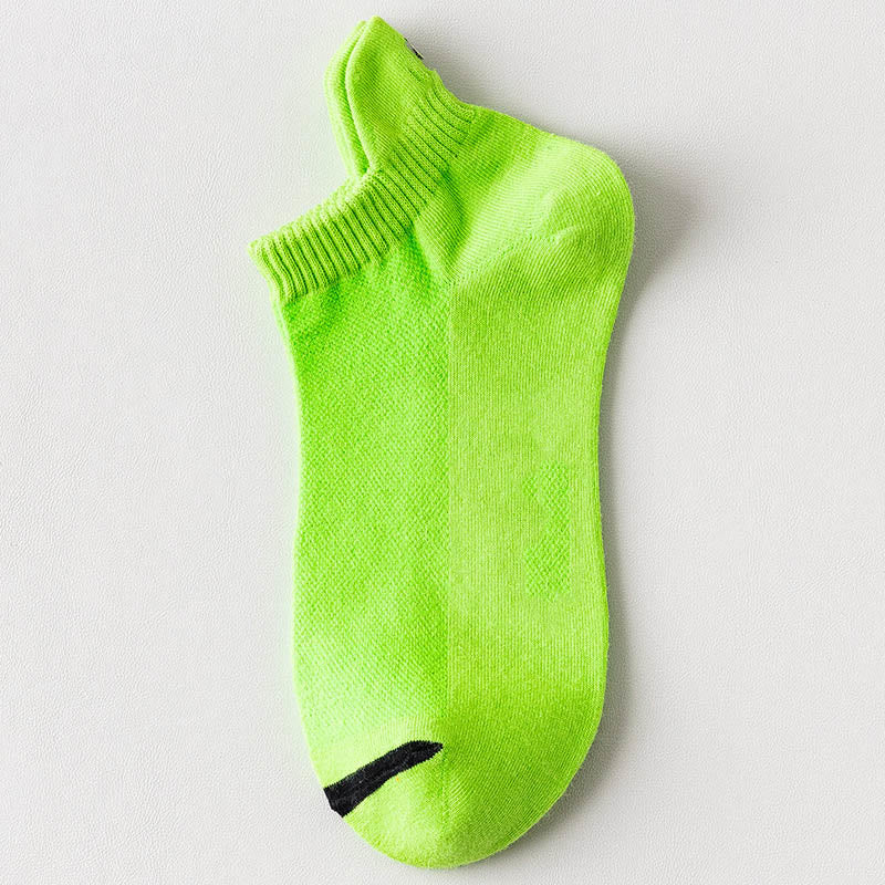 Plus Size Multicolor Mesh Ankle Compression Socks(10 Pairs) - Light Green - EU39-44(US6-10) - image 10