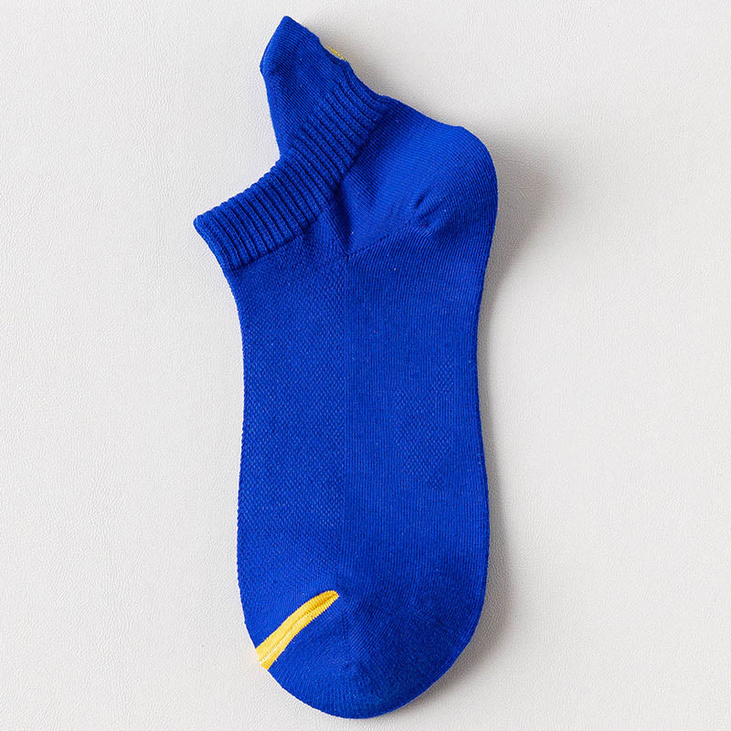 Plus Size Multicolor Mesh Ankle Compression Socks(10 Pairs) - Blue - EU39-44(US6-10) - image 5