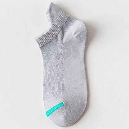 Plus Size Multicolor Mesh Ankle Compression Socks(10 Pairs) - Light Gray - EU39-44(US6-10) - image 9