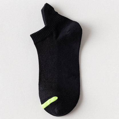 Plus Size Multicolor Mesh Ankle Compression Socks(10 Pairs) - Black - EU39-44(US6-10) - image 8