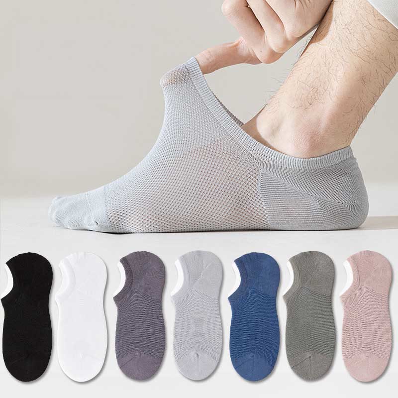 Sweat Wicking No Show Socks(7 Pairs) - Multicolor - EU38-44(US5-10) - image 0