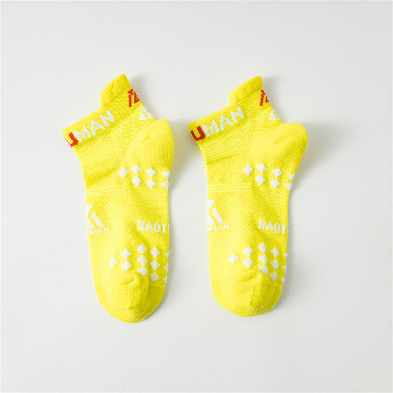 Plus Size Antimicrobial Ankle Compression Socks(6 Pairs) - Yellow - EU40-44(US7-10) - image 8