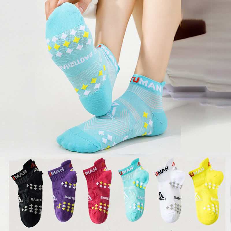 Plus Size Antimicrobial Ankle Compression Socks(6 Pairs) - Multicolor - EU40-44(US7-10) - image 0