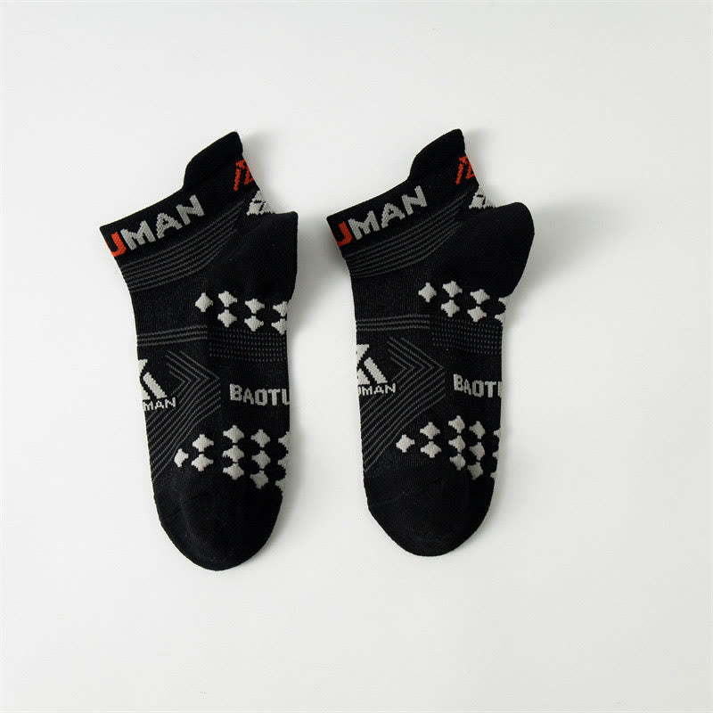 Plus Size Antimicrobial Ankle Compression Socks(6 Pairs) - Black - EU40-44(US7-10) - image 10