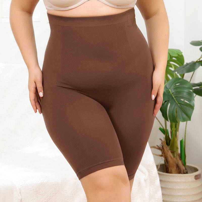 Plus Size High Waist Compression Shorts - image 1