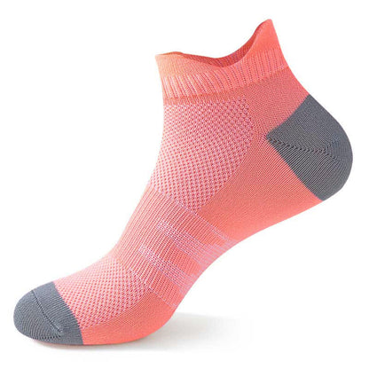 Plus Size Elasticity Mesh Ankle Compression Socks(6 Pairs) - Pink - EU40-44(US7-10) - image 3