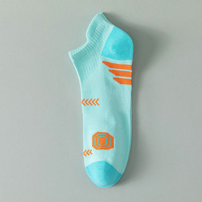 Plus Size Fashion Ankle Compression Socks(5 Pairs) - Light Blue - EU44-49(US10-14) - image 11