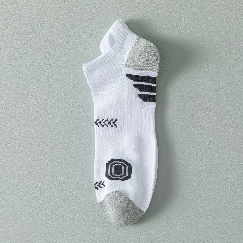 Plus Size Fashion Ankle Compression Socks(5 Pairs) - White - EU44-49(US10-14) - image 9