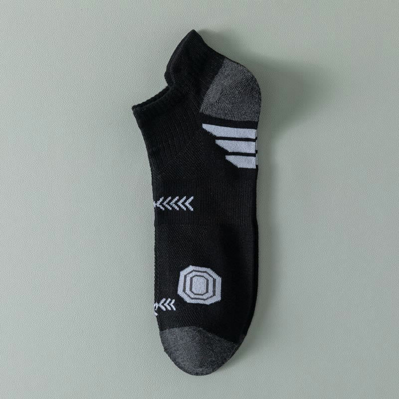 Plus Size Fashion Ankle Compression Socks(5 Pairs) - Black - EU44-49(US10-14) - image 8