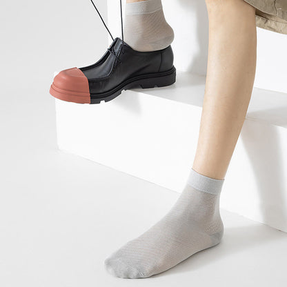 Ice Silk Quarter Socks(5 Pairs) - image 4