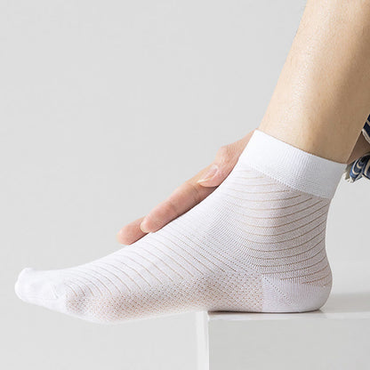 Ice Silk Quarter Socks(5 Pairs) - image 2