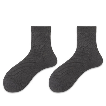 Ice Silk Quarter Socks(5 Pairs) - Dark Grey - EU38-44(US5-10) - image 8