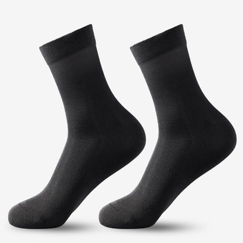 Mesh Classic Quarter Socks(5 Pairs) - Dark Grey - EU38-45(US5-11) - image 7
