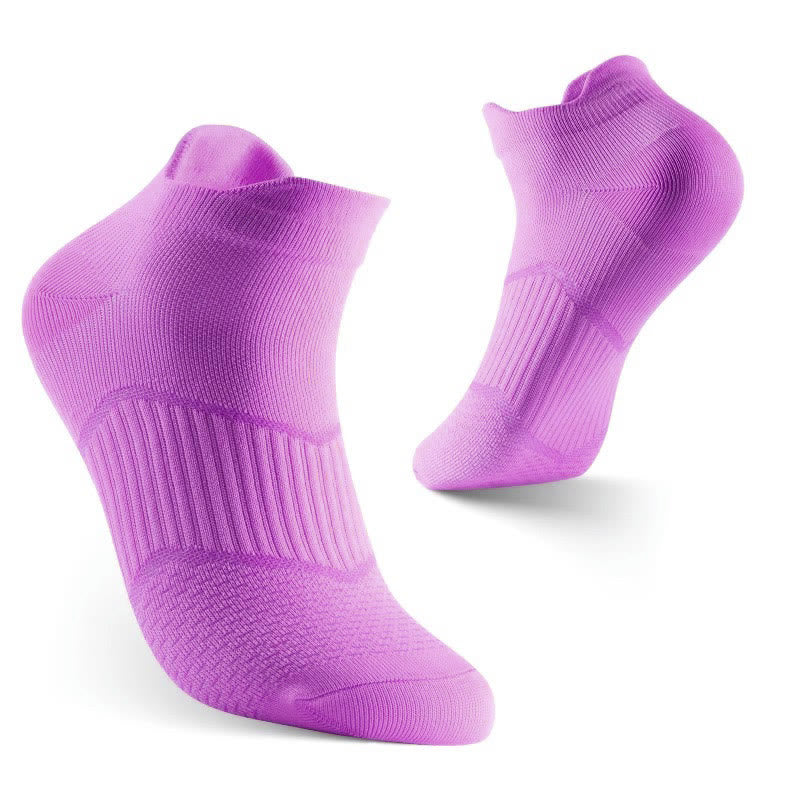 Plus Size Fitness Quick Dry Ankle Compression Socks(8 Pairs) - Purple - EU37-45(US4-11) - image 5