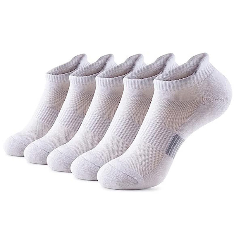 Solid Color Casual Ankle Socks(15 Pairs) - White - EU37-45(US4-11) - image 1