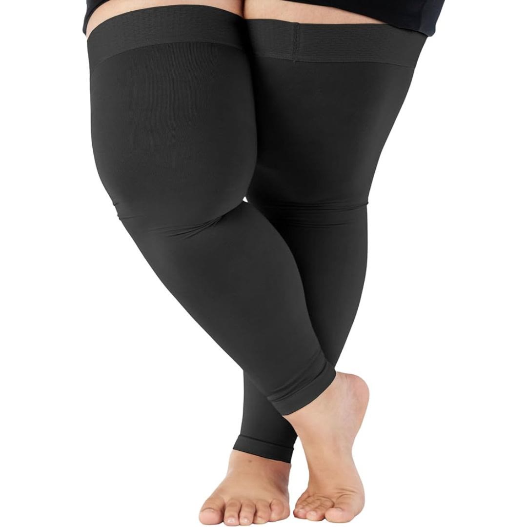 Plus Size Thigh High Toeless Compression Sleeve - image 1