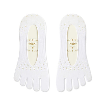 Ice Silk Alignment Socks(5 Pairs) - White - EU36-40(US3-7) - image 7