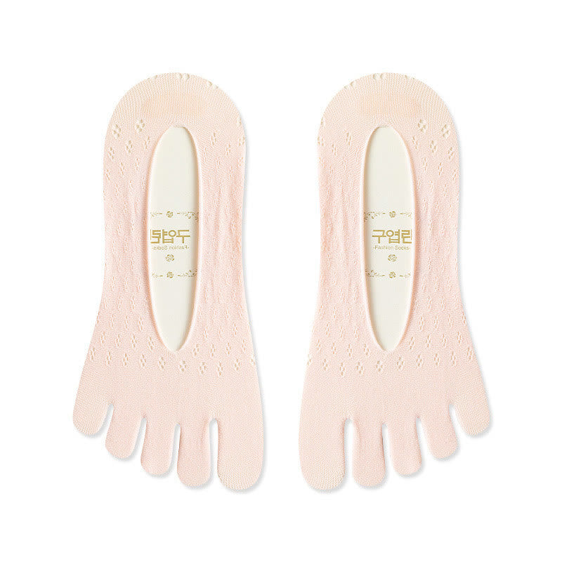 Ice Silk Alignment Socks(5 Pairs) - Pink - EU36-40(US3-7) - image 8