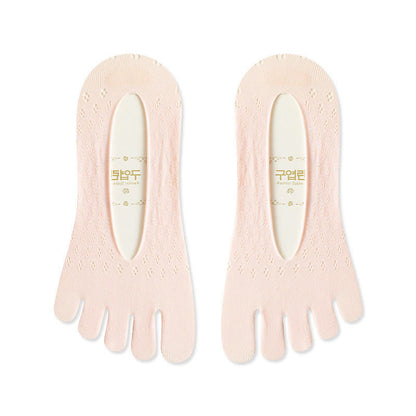 Ice Silk Alignment Socks(5 Pairs) - Pink - EU36-40(US3-7) - image 8