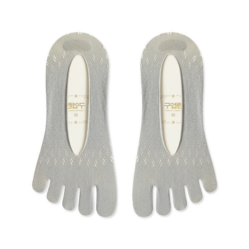 Ice Silk Alignment Socks(5 Pairs) - Grey - EU36-40(US3-7) - image 10